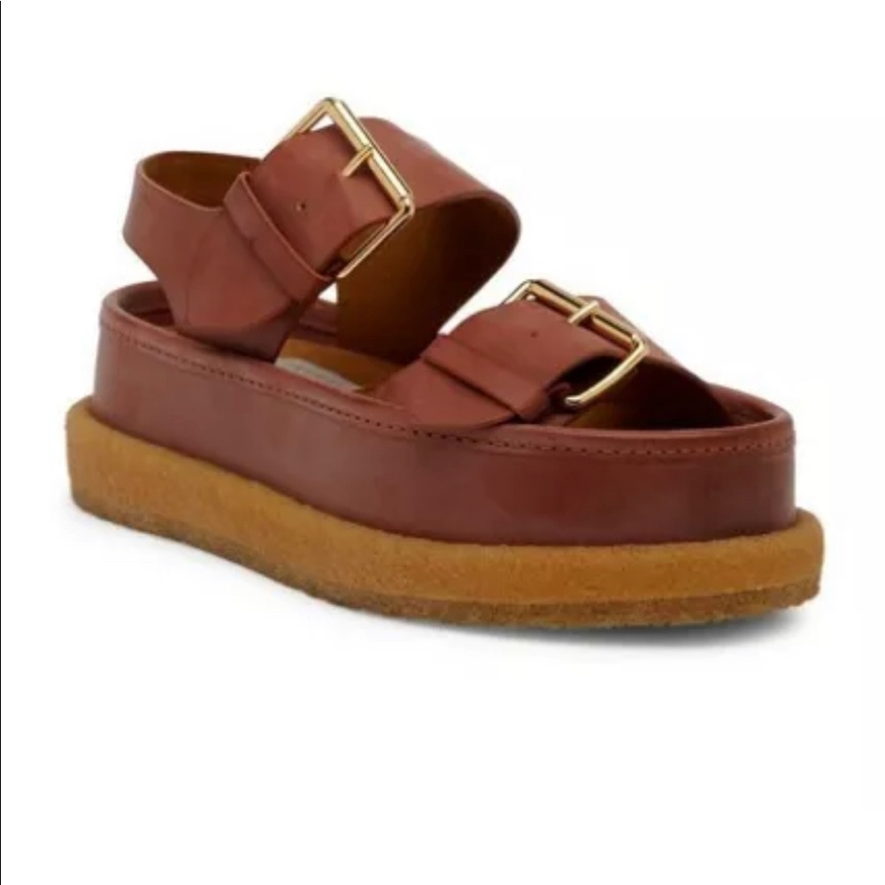 Stella McCartney big buckle platform sandals